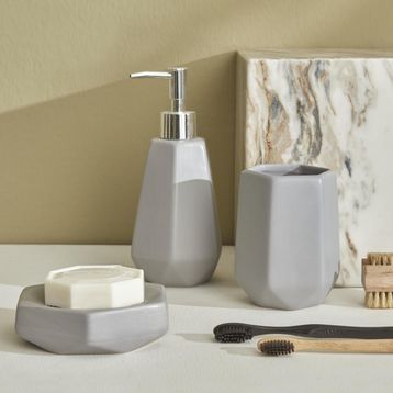 Karaca Home Ruby Gri 3'lü Banyo Aksesuarları Seti