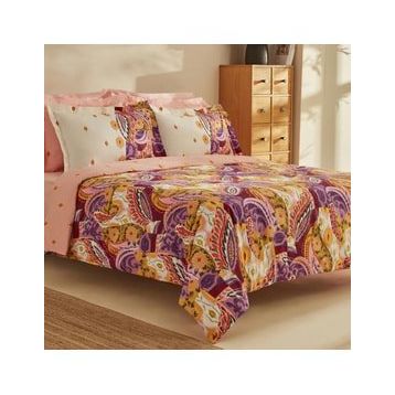 Karaca Home Ruiz %100 Pamuk Fuşya Çift Kişilik Nevresim Takımı