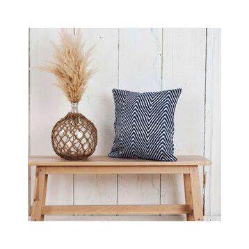 Karaca Home Savana 45x45 cm Mavi Jakar Kırlent