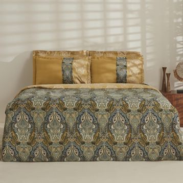Karaca Home Sherie Pamuk Saten Yeşil Çift Kişilik Nevresim Takımı