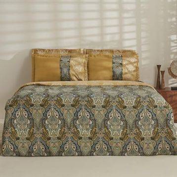 Karaca Home Sherie Pamuk Saten Yeşil Çift Kişilik Nevresim Takımı