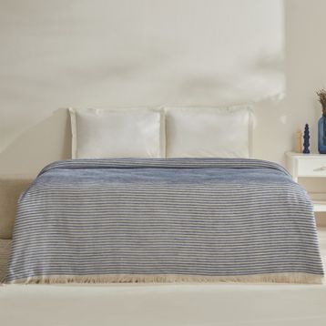 Karaca Home Sion Mavi Çift Kişilik Battaniye
