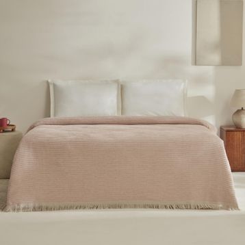Karaca Home Sion Pudra Çift Kişilik Sonil Battaniye