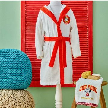Karaca Home Snoopy Joe Nakışlı 6-8 Yaş Çocuk Bornoz Set