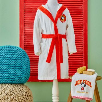 Karaca Home Snoopy Joe Nakışlı 6-8 Yaş Çocuk Bornoz Set