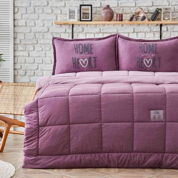 Karaca Home Softy Cotton Comfort Lila Tek Kişilik Uyku Seti