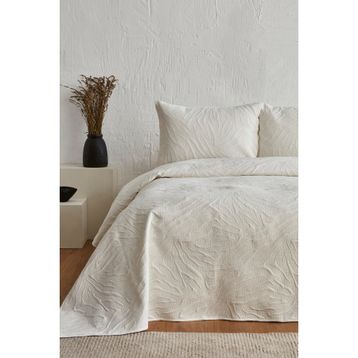 Karaca Home Sonnia Çift Kişilik Ekru Yatak Örtüsü Seti
