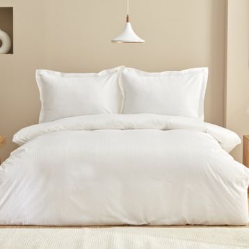 Karaca Home Uniq %100 Pamuk Beyaz Tek Kişilik Saten Nevresim Takımı