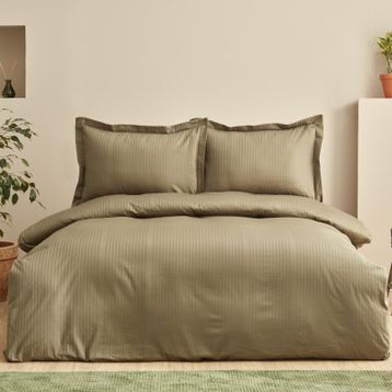 Karaca Home Uniq Haki %100 Pamuk Çift Kişilik Saten Nevresim Takımı