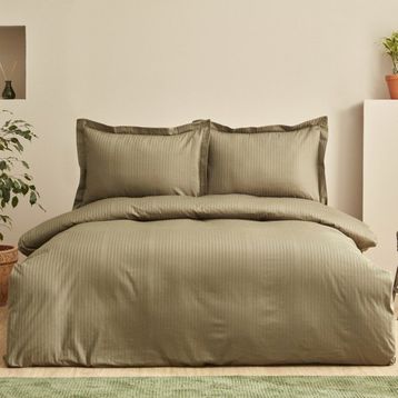 Karaca Home Uniq Haki %100 Pamuk Çift Kişilik Saten Nevresim Takımı