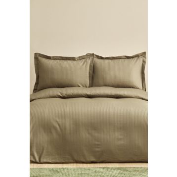 Karaca Home Uniq Haki %100 Pamuk Çift Kişilik Saten Nevresim Takımı