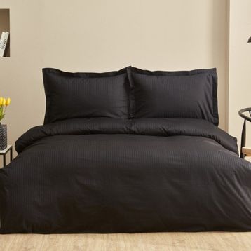 Karaca Home Uniq Siyah %100 Pamuk Çift Kişilik Saten Nevresim Takımı