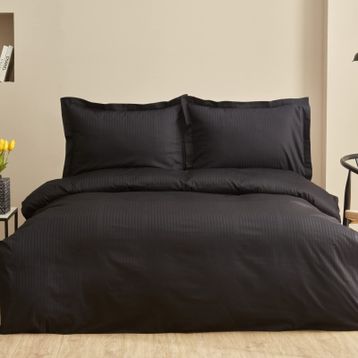 Karaca Home Uniq Siyah %100 Pamuk Çift Kişilik Saten Nevresim Takımı