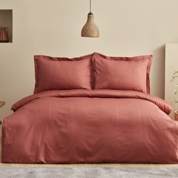 Karaca Home Uniq Terracota %100 Pamuk Çift Kişilik Saten Nevresim Takımı