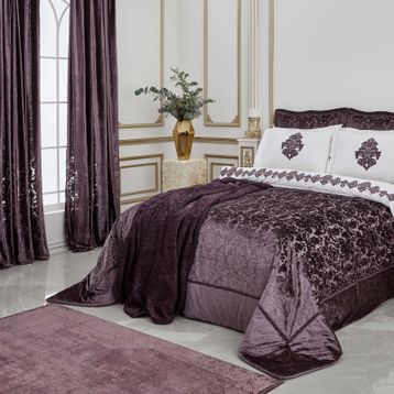 Karaca Home Volante Mürdüm Perde Hediyeli 12 Parça Çeyiz Seti