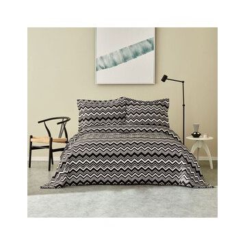 Karaca Home Wave Tek Kişilik Siyah Yatak Örtüsü