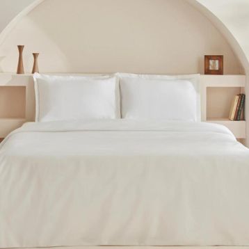 Karaca Home White Collection Lavin Beyaz Çift Kişilik Nevresim Takımı