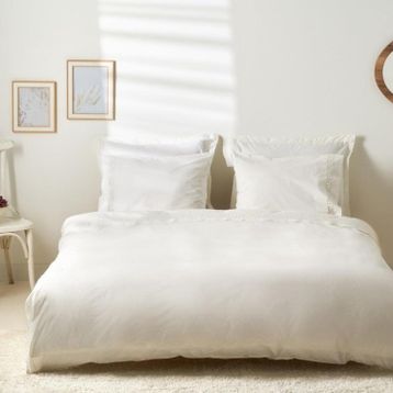 Karaca Home White Collection Mia Dantelli Beyaz Çift Kişilik Nevresim Takımı
