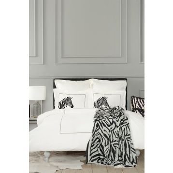 Karaca Home Zebra Siyah Çift Kişilik Jakar Battaniye