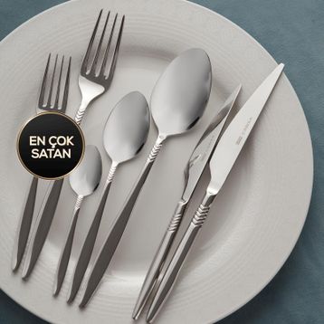 Karaca Laurel 84 Parça 12 Kişilik Elegance Çatal Kaşık Bıçak Seti