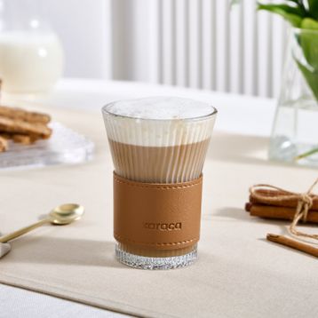 Karaca Leather Cool Touch 210 ml Kahverengi Latte Bardağı