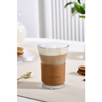 Karaca Leather Cool Touch 210 ml Kahverengi Latte Bardağı