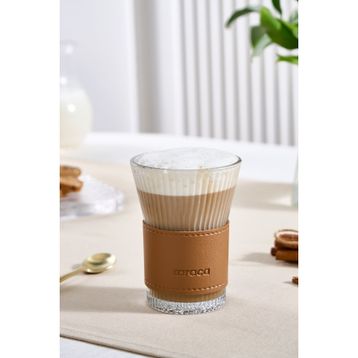 Karaca Leather Cool Touch 210 ml Kahverengi Latte Bardağı