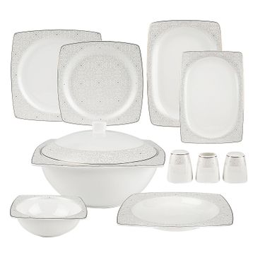 Karaca Mandy Fine Bone Kare 60 Parça Yemek Takımı