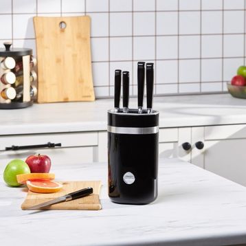Karaca Mastermaid 6 Parça Standlı Siyah Bıçak Seti