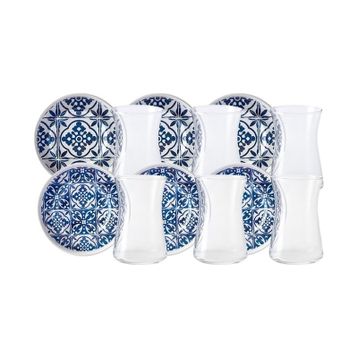 Karaca Mavili 6 Kişilik 12 Parça 170 ml Çay Seti