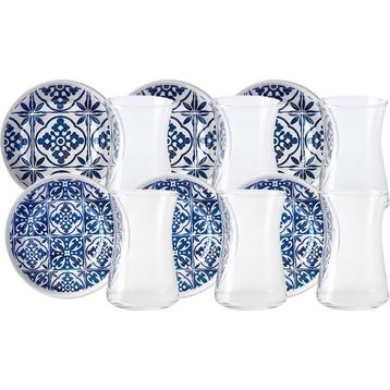 Karaca Mavili 6 Kişilik 12 Parça 170 ml Çay Seti