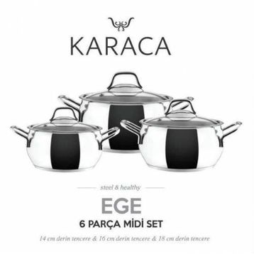 Karaca Midi Ege 6 Parça Tencere Seti