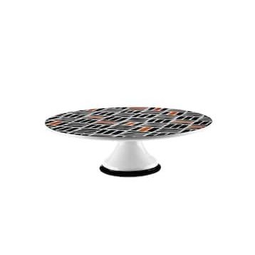 Karaca Monstera 30 cm Porselen Ayaklı Servis Tabağı