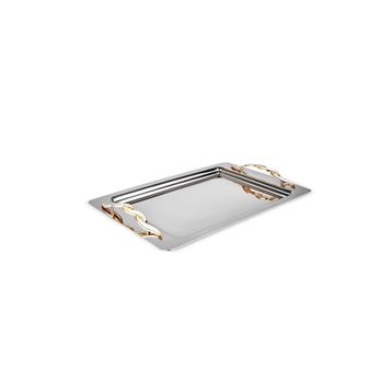 Karaca Nevra Gold 42 cm Gümüş Çelik Tepsi