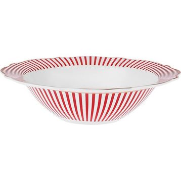 Karaca New Romantic İnce Çizgili 17 cm Kırmızı Kase
