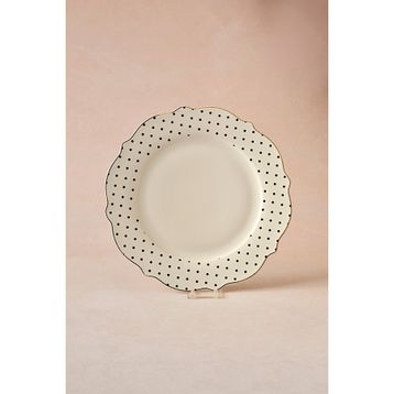 Karaca New Romantic Puantiyeli 21 cm Siyah Pasta Tabağı