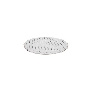 Karaca New Romantic Puantiyeli 21 cm Siyah Pasta Tabağı