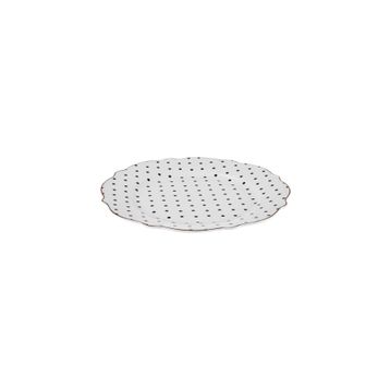 Karaca New Romantic Puantiyeli 21 cm Siyah Pasta Tabağı