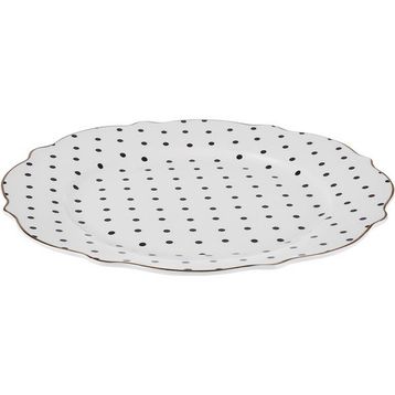 Karaca New Romantic Puantiyeli 21 cm Siyah Pasta Tabağı