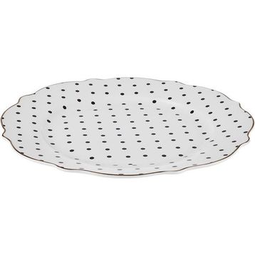 Karaca New Romantic Puantiyeli 21 cm Siyah Pasta Tabağı