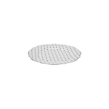 Karaca New Romantic Puantiyeli 21 cm Siyah Pasta Tabağı