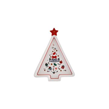 Karaca New Year 21 cm Merry Christmas Yılbaşı 24 Sunum Tabağı
