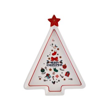 Karaca New Year 21 cm Merry Christmas Yılbaşı 24 Sunum Tabağı