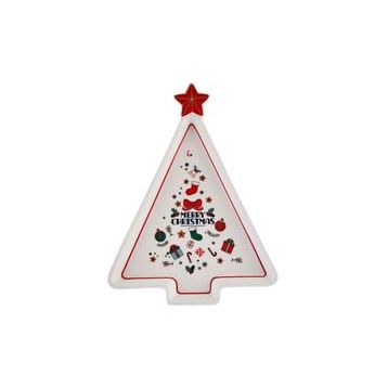 Karaca New Year 21 cm Merry Christmas Yılbaşı 24 Sunum Tabağı