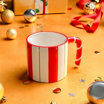 Karaca New Year Yılbaşı Candy Stripe 570 ml Kupa