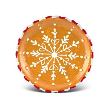 Karaca New Year Yılbaşı Gingerbread 20 cm Pasta Tabağı