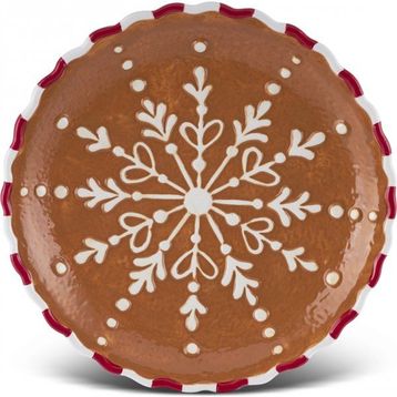 Karaca New Year Yılbaşı Gingerbread 20 cm Pasta Tabağı