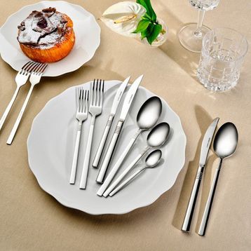 Karaca Nil V2 84 Parça 12 Kişilik Gümüş Elegance Çatal Kaşık Bıçak Takımı