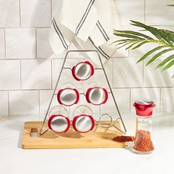 Karaca Nori Üçgen Red 7 Parça 120 ml Baharat Takımı