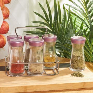 Karaca Ocha Mor 7 Parça Baharat Takımı